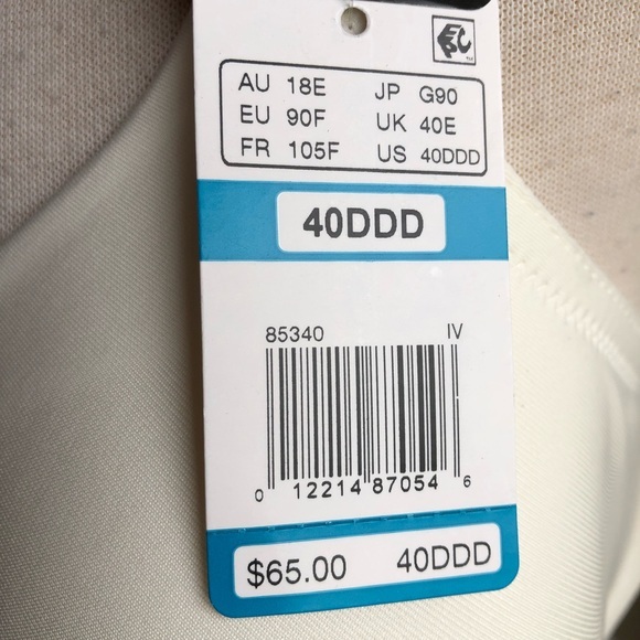 Wacoal French Garden Contour t shirt bra style 85340 plus 40DDD - Picture 6 of 16